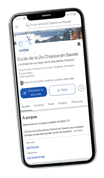 e2c savoie linkedin entreprise médias
